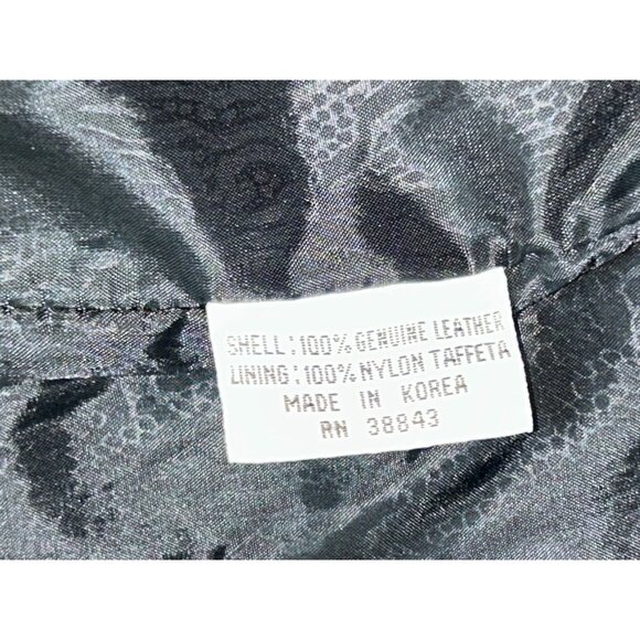 Izzi Womens VTG Leather Trench Coat Size M Black Film Noir Mafia - Picture 5 of 8